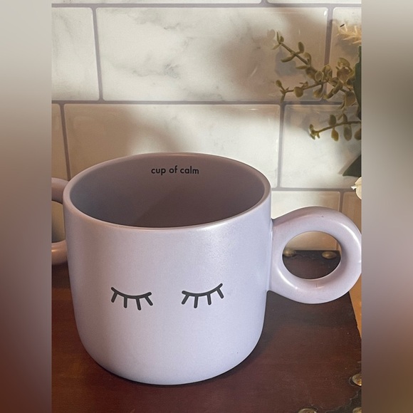 Indigo Matte Purple Cup of Calm Set of two Mugs Ceramic EUC - Picture 4 of 9